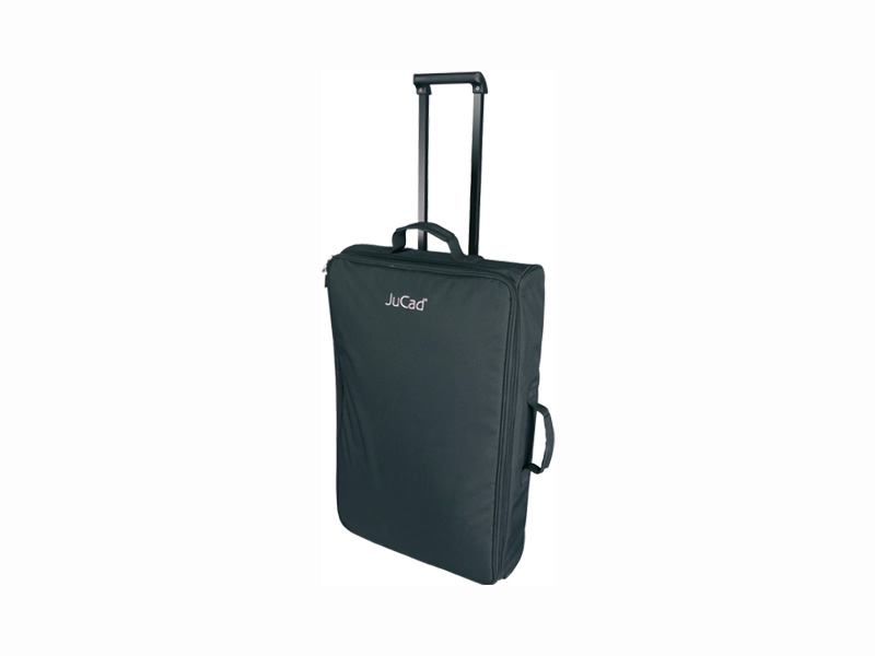 Sie erhalten das Modell JuCad drive SL Travel eX 2.0 inkl. Transporttasche mit Rollen und Teleskopgriff.