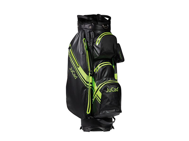 JuCad_bag_Aquastop Plus_black-green_JBAP25-SRG_front left