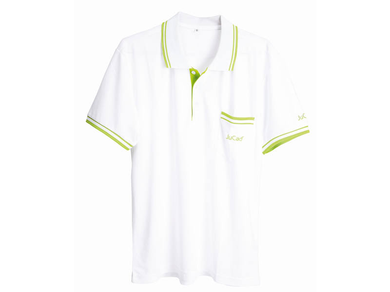 JuCad Poloshirt Herren weiß-grün